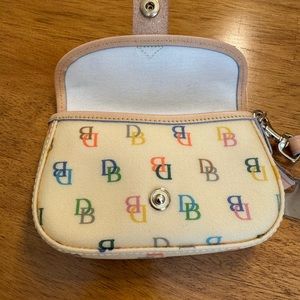 Vintage Dooney and Bourke Signature Rainbow Monogram Wristlet/Clutch